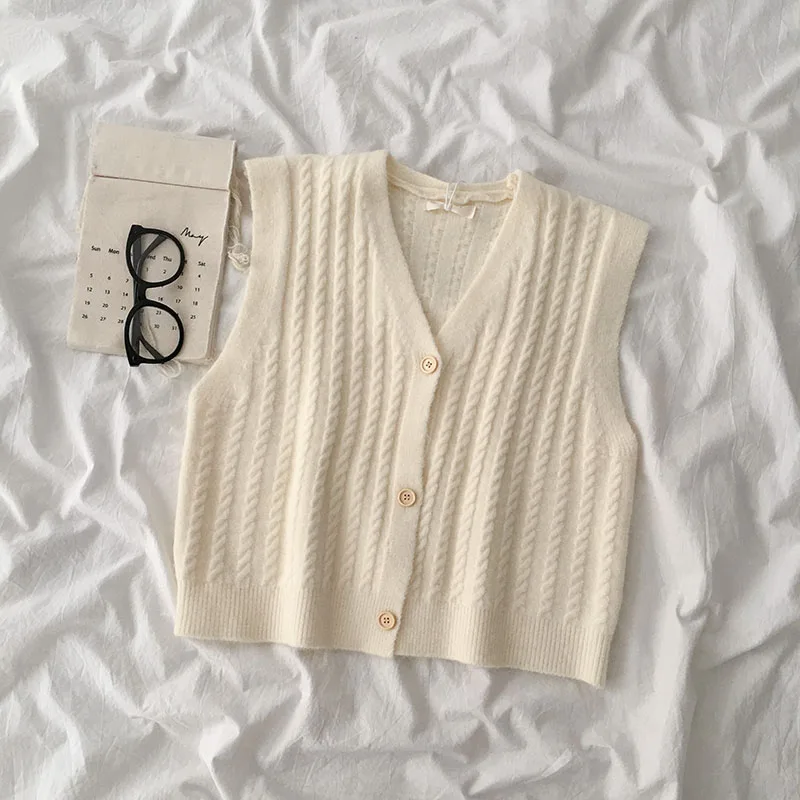 Женский модный жилет, Новинка осени 2021, женский корейский Кардиган с V-образным вырезом, верхняя одежда, вязаный жилет, трендовый жилет 
Женский модный жилет, Новинка осени 2021, женский корейский Кардиган с V-образным вырезом, верхняя одежда, вязаный жилет, трендовый жилет