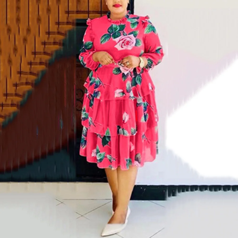 African Dresses For Women Fashion New Africa Printed Ruffles High Waist Full Sleeve Mid Calf Elegant Office Work Business Dress
African Dresses For Women Fashion New Africa Printed Ruffles High Waist Full Sleeve Mid Calf Elegant Office Work Business Dress