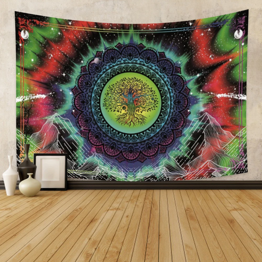 Laeacco Indian Mandala Tapestry Wall Hanging Mysterious Life Tree Decoration Psychedelic Hippe Wall Carpets Bedroom Dorm Decor
Laeacco Indian Mandala Tapestry Wall Hanging Mysterious Life Tree Decoration Psychedelic Hippe Wall Carpets Bedroom Dorm Decor