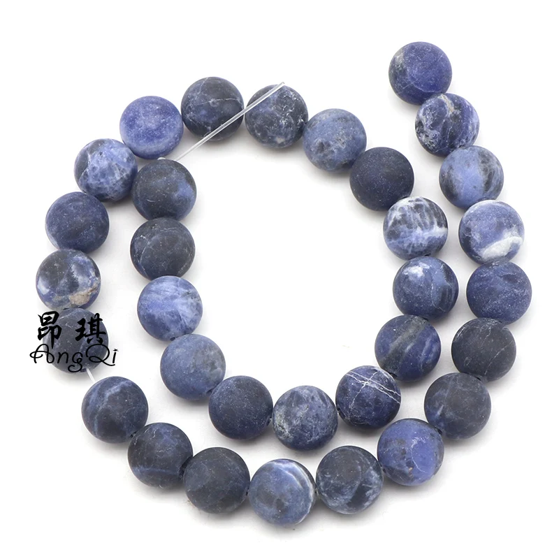 Matte Natural Blue-vein Stone Frosted Beads Round Loose Blue Sodalit Spacer Beads 6 8 10 12mm For Jewelry Making DIY Bracelets
Matte Natural Blue-vein Stone Frosted Beads Round Loose Blue Sodalit Spacer Beads 6 8 10 12mm For Jewelry Making DIY Bracelets