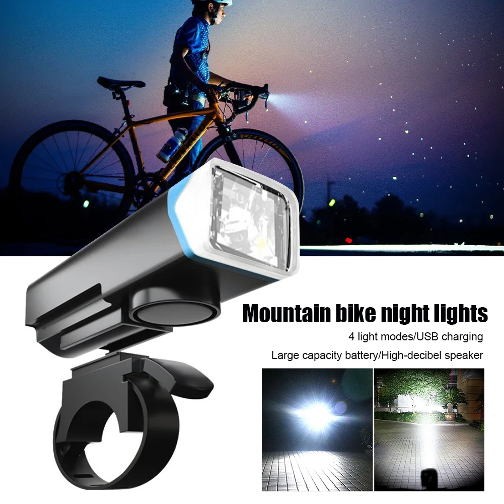 Bike Led Headlgiht Usb Rechargeable With Horn 4 Modes Mountain Road Bike Handlebar Flashlight Waterproof Cycling Accessories
Bike Led Headlgiht Usb Rechargeable With Horn 4 Modes Mountain Road Bike Handlebar Flashlight Waterproof Cycling Accessories