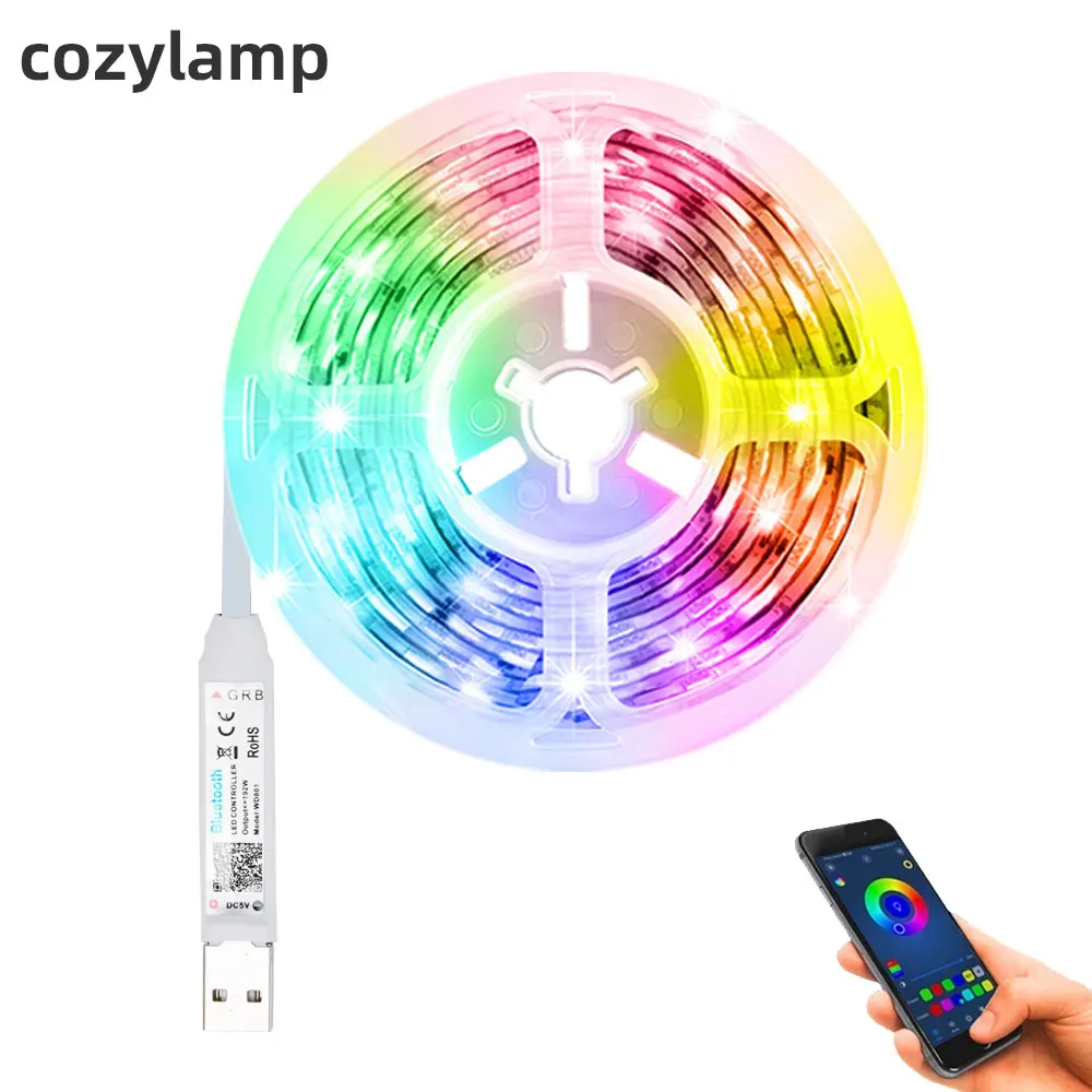 Светодиодная лента COZYLAMY с управлением через приложение по Bluetooth, 1 м, 3 м, 5 м, гибкая светодиодная лента с питанием от Usb, умная подсветильник к... 
Светодиодная лента COZYLAMY с управлением через приложение по Bluetooth, 1 м, 3 м, 5 м, гибкая светодиодная лента с питанием от Usb, умная подсветильник к...