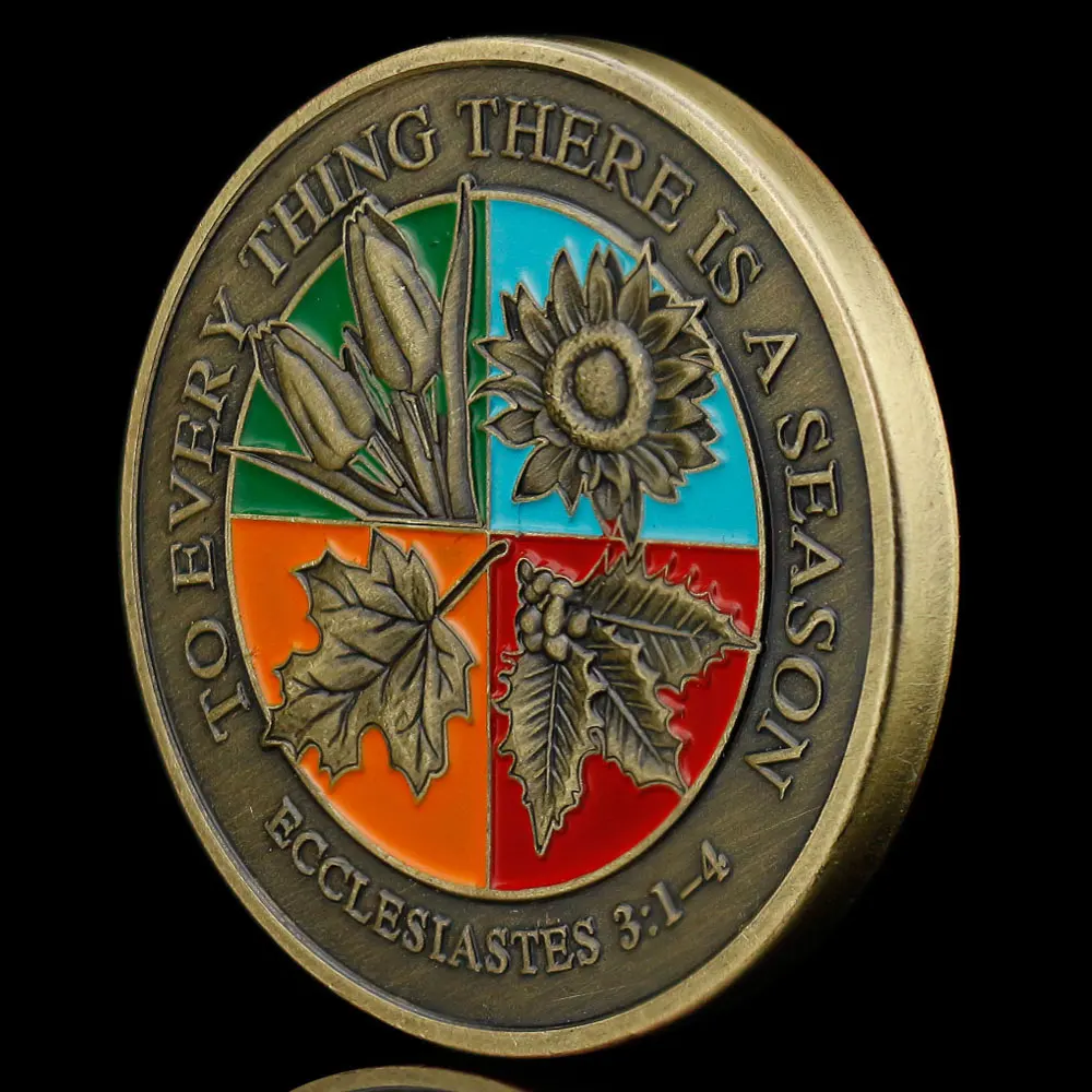 Season Coin To Every Thing There Is A Season Souvenir Coin Copper Plated Collection Art Commemorative Coin
Season Coin To Every Thing There Is A Season Souvenir Coin Copper Plated Collection Art Commemorative Coin