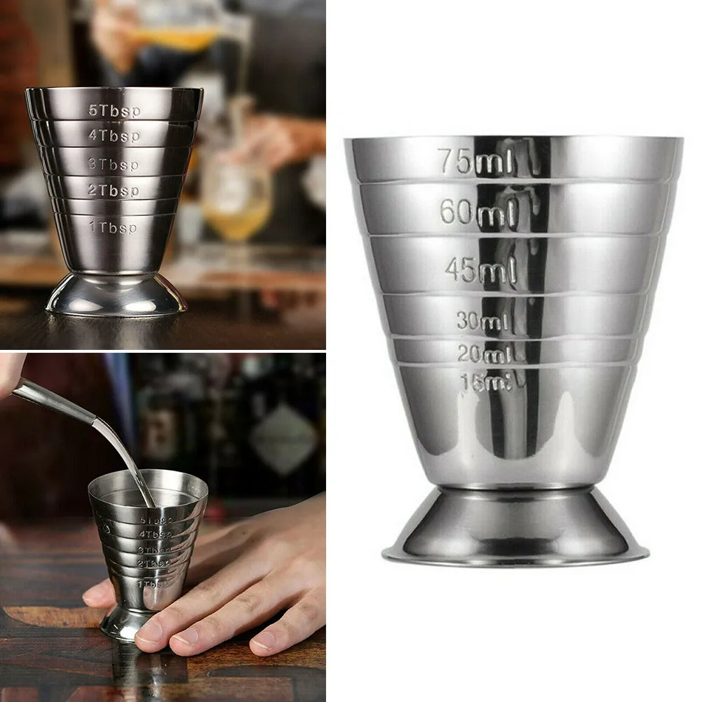 75ml Stainless Steel Measure Cup Jigger Shot Drink Spirit Mixed Cocktail Beaker For Party/camping/home Bar Tool Accessories
75ml Stainless Steel Measure Cup Jigger Shot Drink Spirit Mixed Cocktail Beaker For Party/camping/home Bar Tool Accessories