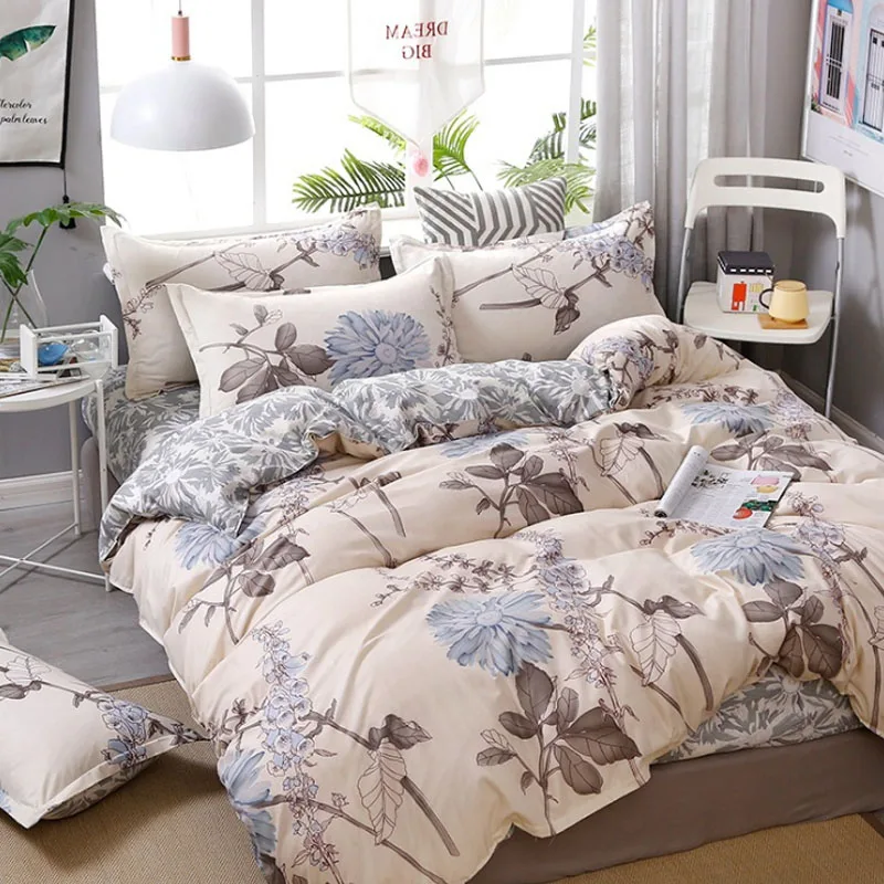 Home Textiles Bedding Sets Home Bedding Duvet Cover Flat Sheet Skin-Friendly Aloe Cotton 3/4PCS Quilt Cover Sheet Pillowcases
Home Textiles Bedding Sets Home Bedding Duvet Cover Flat Sheet Skin-Friendly Aloe Cotton 3/4PCS Quilt Cover Sheet Pillowcases