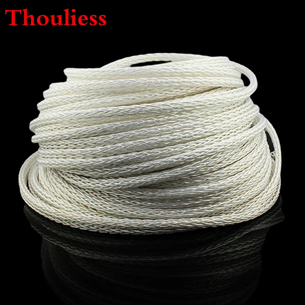 Thouliess Hi-Fi Audio Cable 8AG High Purity Silver Plated 7N OCC 16 Strands Speaker Cable Corld Wire for AMP CD DVD VCD Wire
Thouliess Hi-Fi Audio Cable 8AG High Purity Silver Plated 7N OCC 16 Strands Speaker Cable Corld Wire for AMP CD DVD VCD Wire