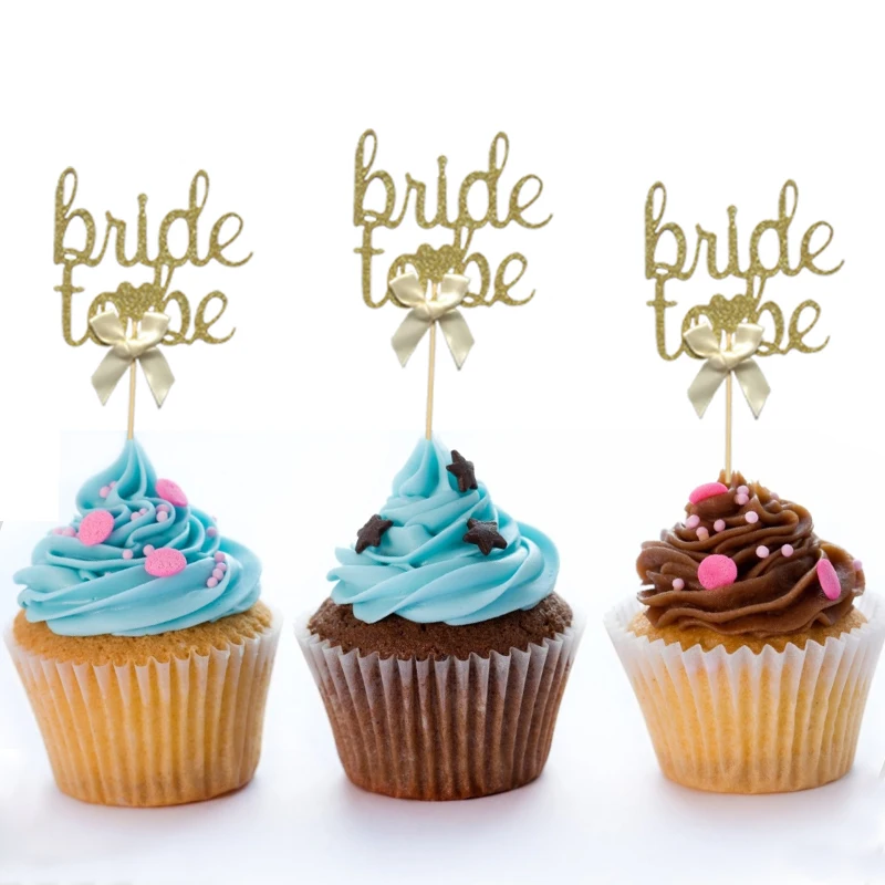 JQSYRISE 6 штук в партии с надписью "Bride To Be" для капкейка девичник вечеринка