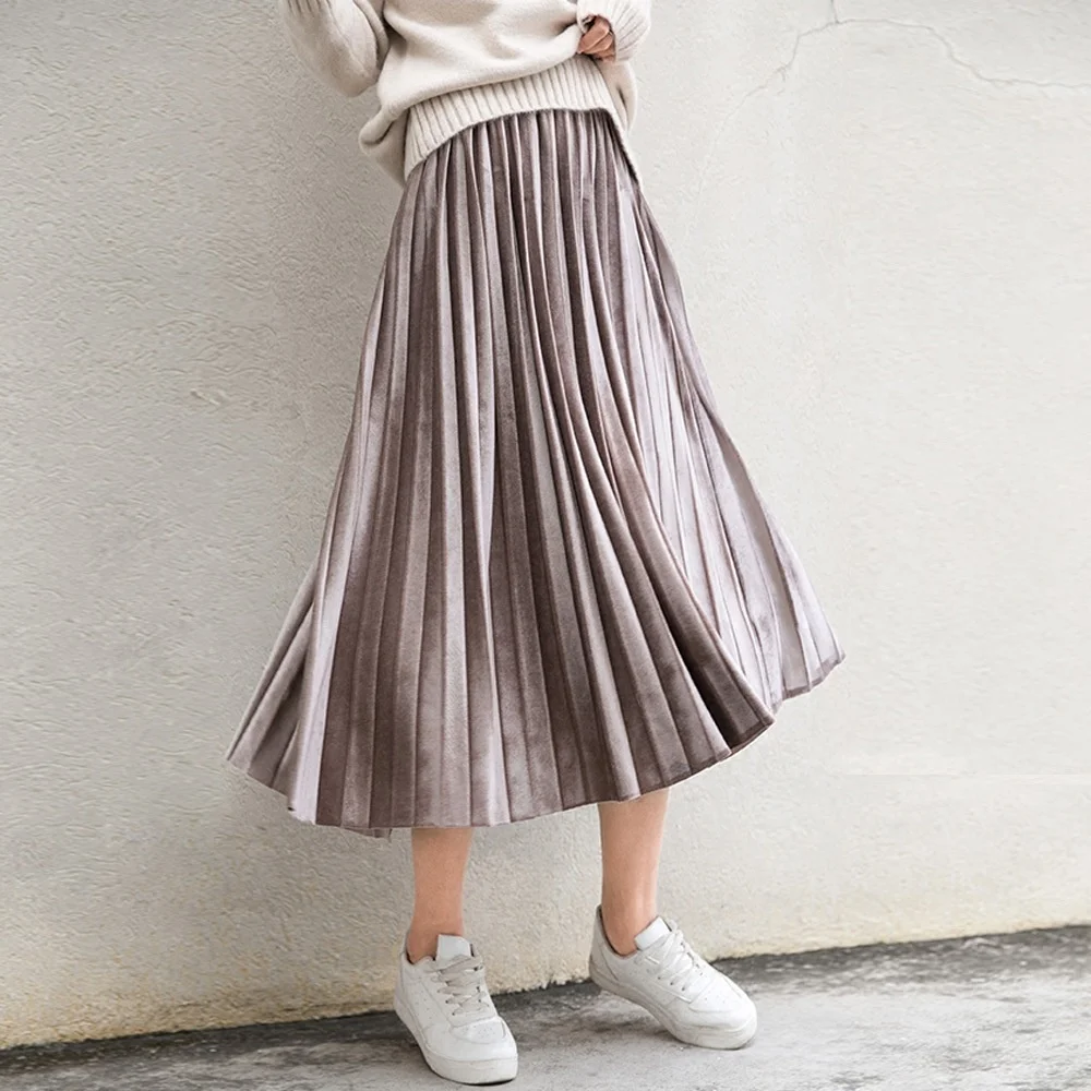 Women's high waist elastic Pleated Dress, evening dress, long, metallic, silver, spring 2020
Women's high waist elastic Pleated Dress, evening dress, long, metallic, silver, spring 2020