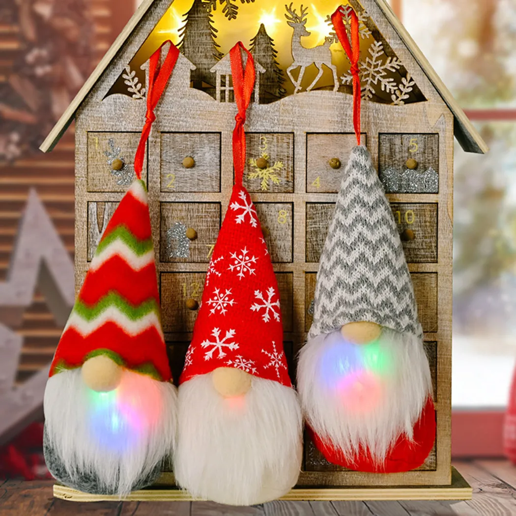 1Pc Christmas Glowing Gnomes Santa With Lamp Elf Hanging Ornament Christmas Lights Knitted Pendants For Xmas Navidad Decor
1Pc Christmas Glowing Gnomes Santa With Lamp Elf Hanging Ornament Christmas Lights Knitted Pendants For Xmas Navidad Decor