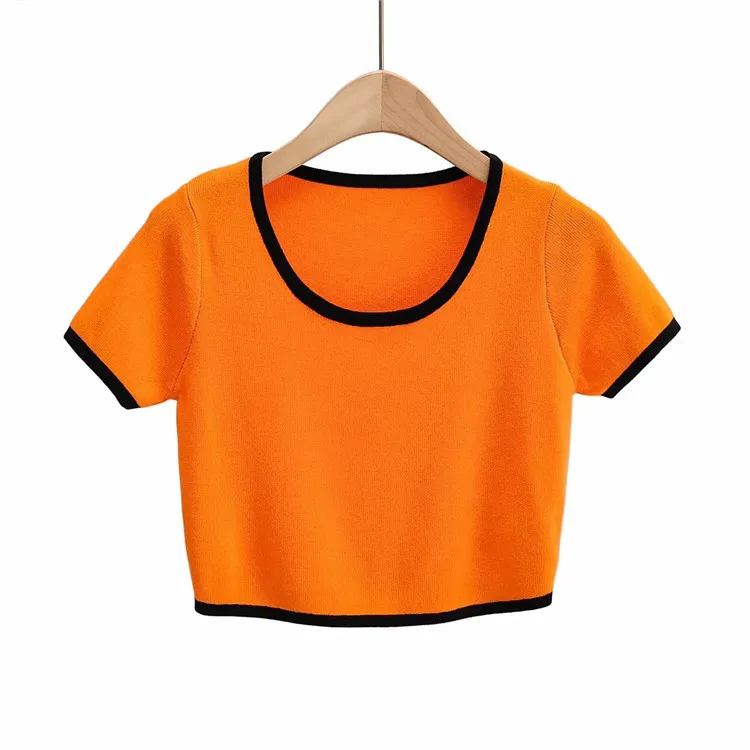 Sweet summer color matching t-shirts of cultivate one's morality show thin brief paragraph show hilum garment embroidery kawaii
Sweet summer color matching t-shirts of cultivate one's morality show thin brief paragraph show hilum garment embroidery kawaii