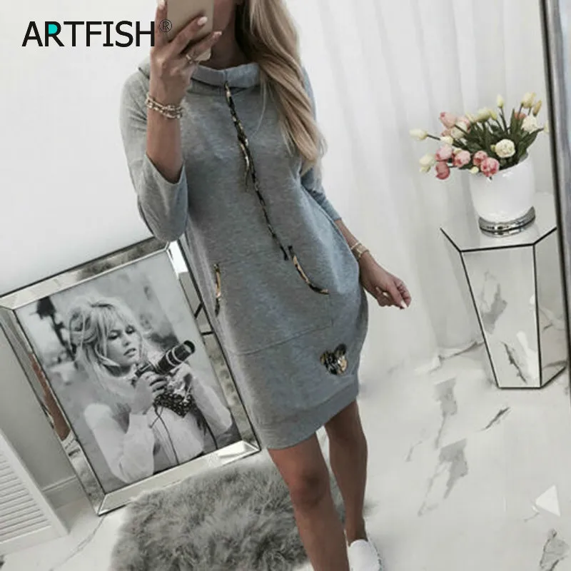 Warm Winter Hooded Hoodies Dresses Pockets Long Sleeve Casual Mini Dress Sportwear Women Clothings Hoody Dress GV369
Warm Winter Hooded Hoodies Dresses Pockets Long Sleeve Casual Mini Dress Sportwear Women Clothings Hoody Dress GV369