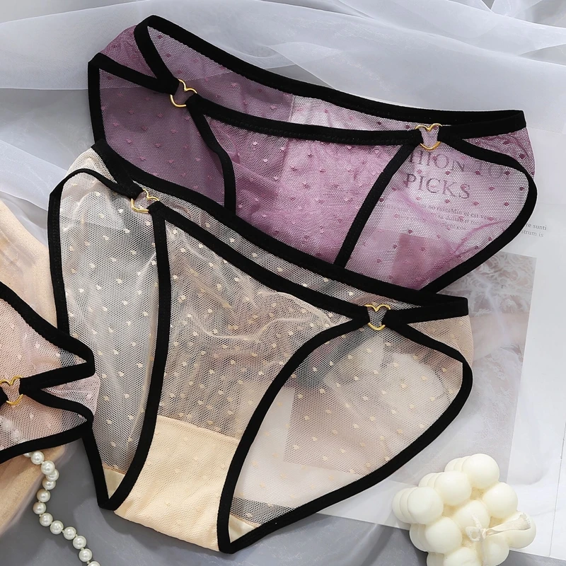 Women's Lace Underwear Panties Ladies Sexy Charming Net Gauze Transparent Panties Hot Girls Low Waist Briefs Pure Cotton Panties
Women's Lace Underwear Panties Ladies Sexy Charming Net Gauze Transparent Panties Hot Girls Low Waist Briefs Pure Cotton Panties