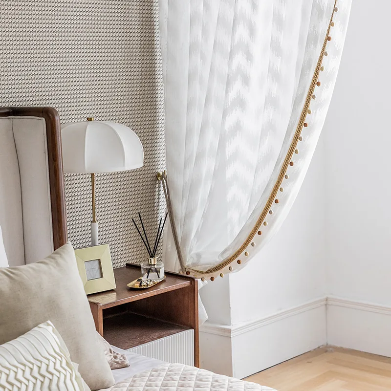 Nordic Geometric Wave Light Luxury Gauze Curtain Semi-shading Gauze Simple White Gauze Curtains for Living Dining Room Bedroom
Nordic Geometric Wave Light Luxury Gauze Curtain Semi-shading Gauze Simple White Gauze Curtains for Living Dining Room Bedroom