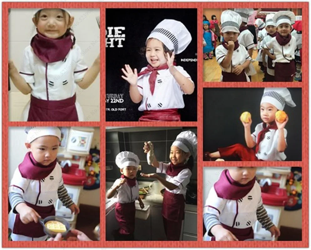 Halloween Kids Chef Jackets Catering Baking Uniforms Food Service Children Kitchen Restaurant Waiter Cook Hat Role Play Costumes
Halloween Kids Chef Jackets Catering Baking Uniforms Food Service Children Kitchen Restaurant Waiter Cook Hat Role Play Costumes