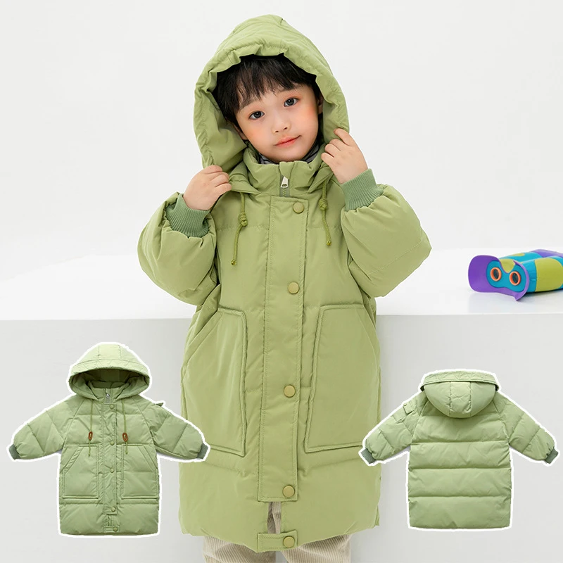 Children's Multi-Color Solid Cotton Hooded Outerwear Winter Kids Thicken Windproof Long Jacket Baby Boys Girls Casual Warm Coats
Children's Multi-Color Solid Cotton Hooded Outerwear Winter Kids Thicken Windproof Long Jacket Baby Boys Girls Casual Warm Coats