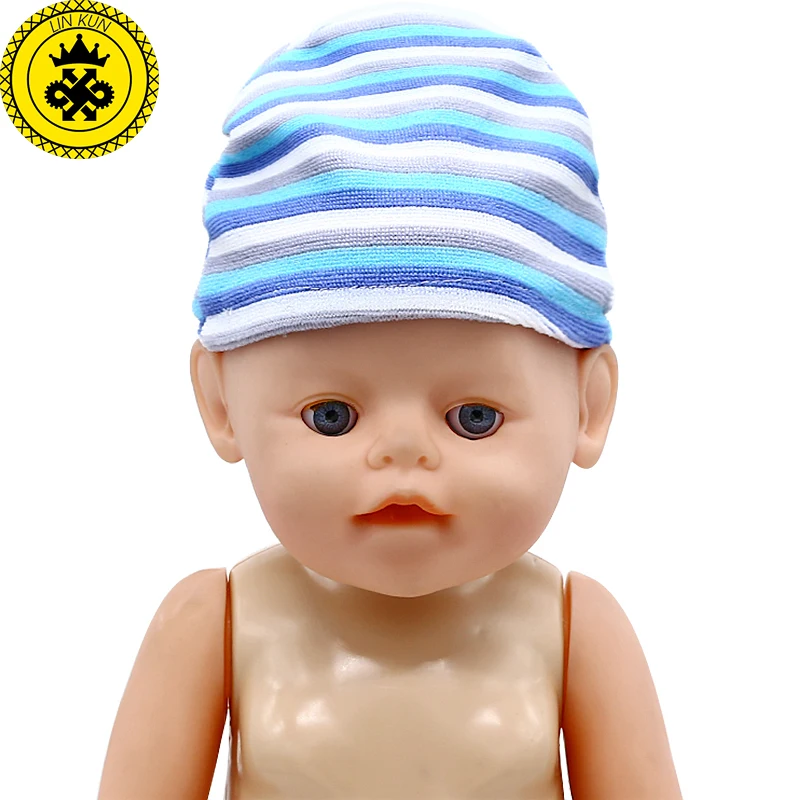 Doll Hat 2 Colors Winter Striped Hat Fit 43cm Baby Doll and 18 inch Girl Doll Accessories 002 
Doll Hat 2 Colors Winter Striped Hat Fit 43cm Baby Doll and 18 inch Girl Doll Accessories 002