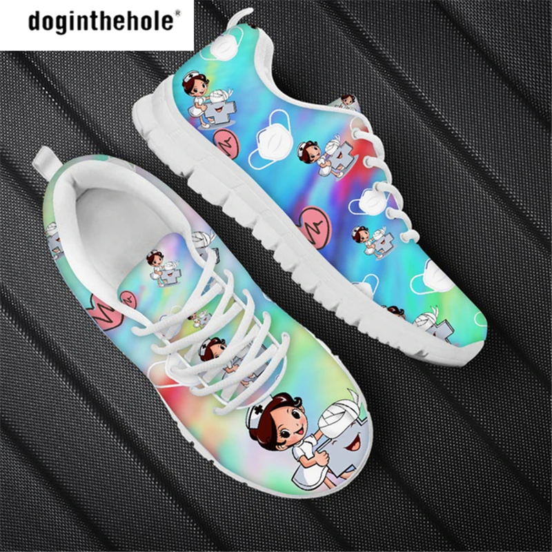 Doginthehole Nurse Girl Deign Flat Shoes for Ladies Rainbaw Breathable Lace Up Sneaker for Hiking Fashion Casual Female Footwear
Doginthehole Nurse Girl Deign Flat Shoes for Ladies Rainbaw Breathable Lace Up Sneaker for Hiking Fashion Casual Female Footwear