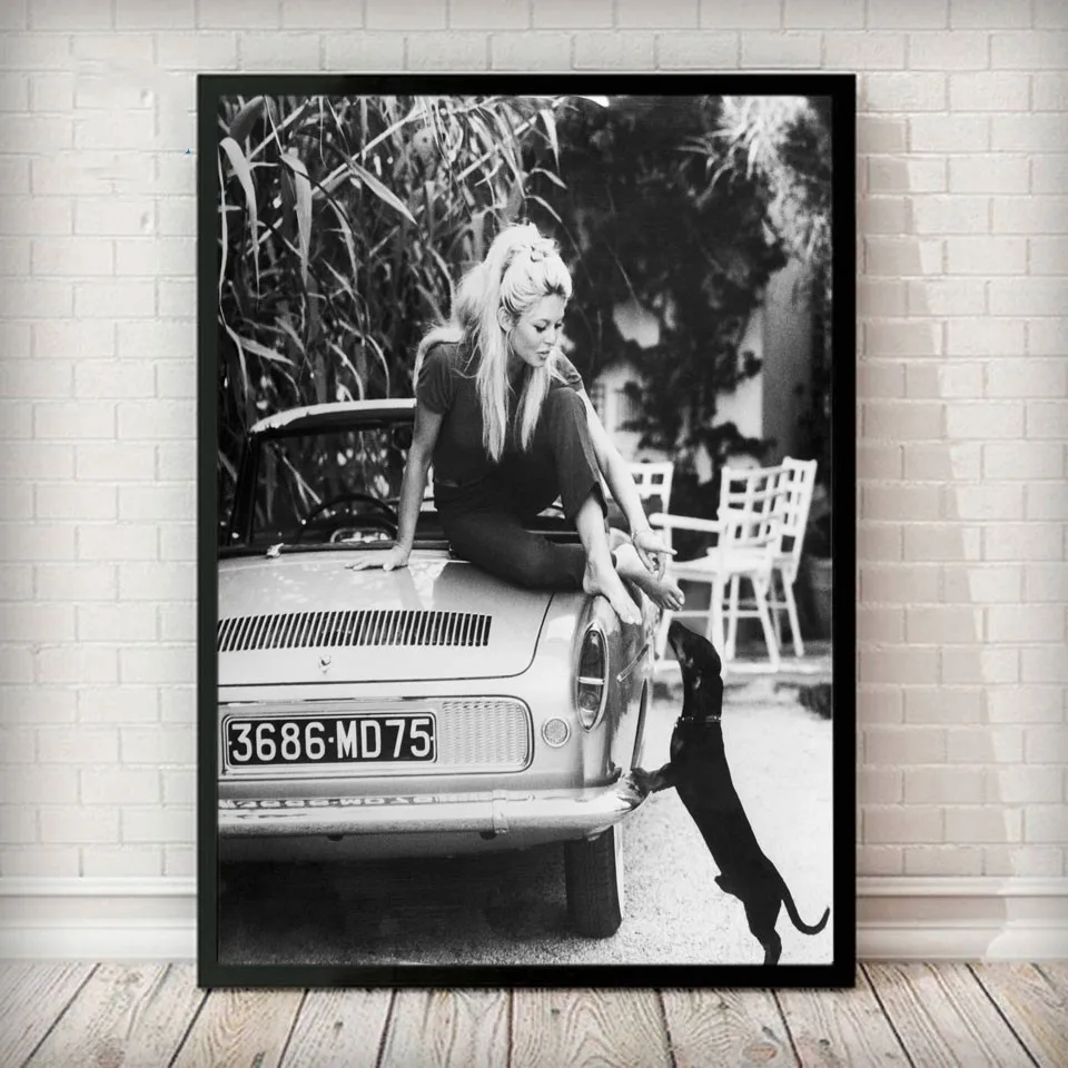 Black and White Fashion Poster Brigitte Bardot Famous Model Figure Picture Canvas Art Painting On The Wall Home Man Cave Decor
Black and White Fashion Poster Brigitte Bardot Famous Model Figure Picture Canvas Art Painting On The Wall Home Man Cave Decor