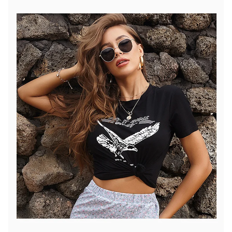 Women's Clothing New Print Eagle Short Sleeve Casual Loose T Shirt Women's Fashion Short Summer Camiseta De Manga Corta
Women's Clothing New Print Eagle Short Sleeve Casual Loose T Shirt Women's Fashion Short Summer Camiseta De Manga Corta