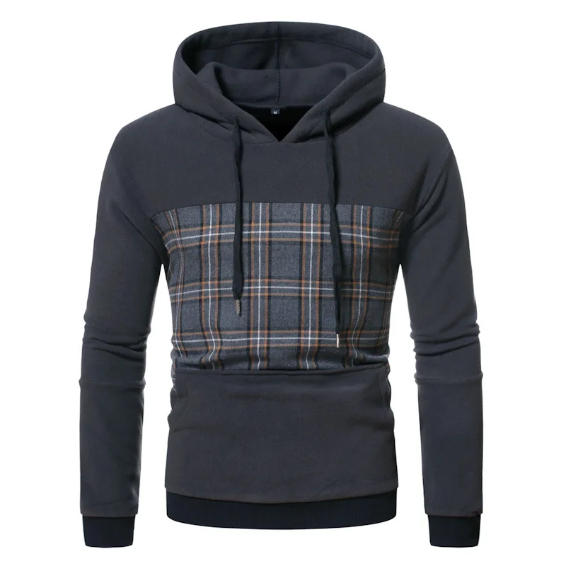 High Quality Men Fashion Patchwork Plaid No Pocket Cotton Fleece Pullover Hoodies
High Quality Men Fashion Patchwork Plaid No Pocket Cotton Fleece Pullover Hoodies