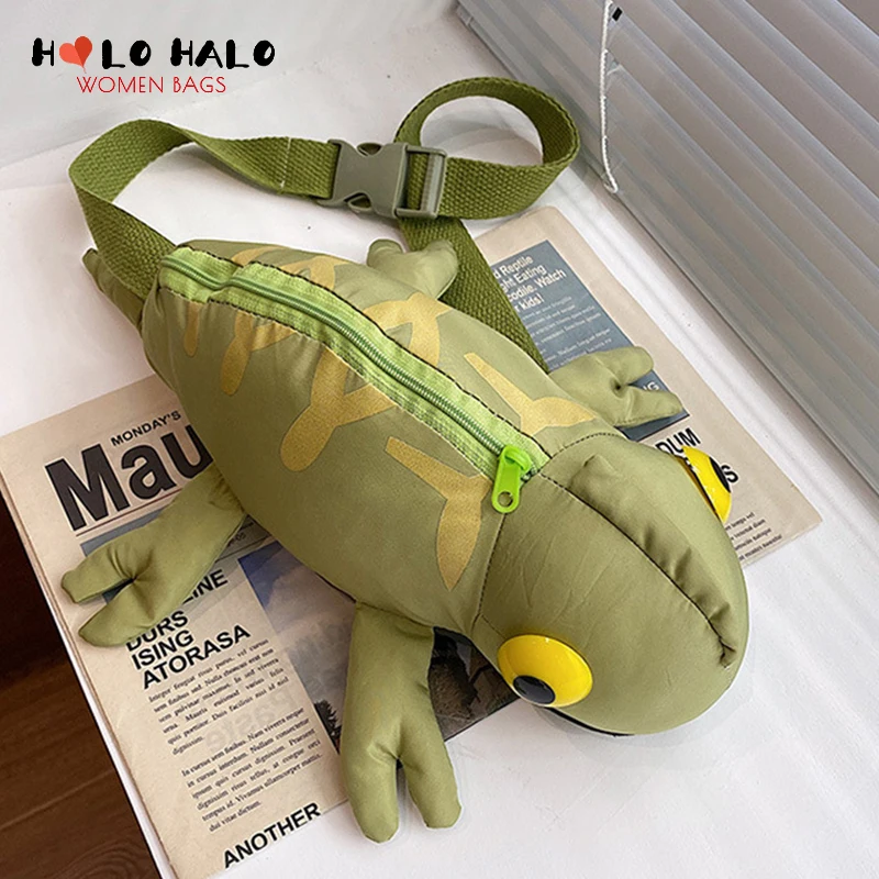 Female Fashion Nylon Crossbody Bags Casual Women's Wallet Cartoon Lizard Shape Shoulder Bags Ladies Cute Style Designer Bag 2021
Female Fashion Nylon Crossbody Bags Casual Women's Wallet Cartoon Lizard Shape Shoulder Bags Ladies Cute Style Designer Bag 2021