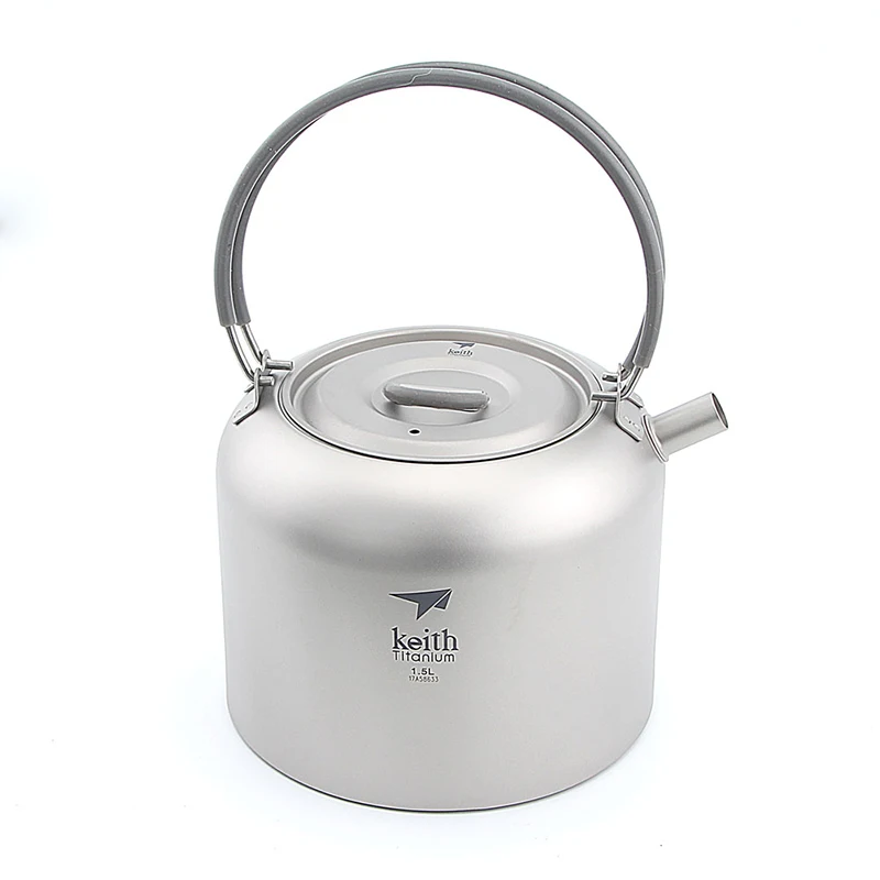 Keith Camping Kettle Cookware Outdoor Picnic Water Tea Coffee Pot Portable Ultralight Titanium Flask 1.5L Ti3907
Keith Camping Kettle Cookware Outdoor Picnic Water Tea Coffee Pot Portable Ultralight Titanium Flask 1.5L Ti3907
