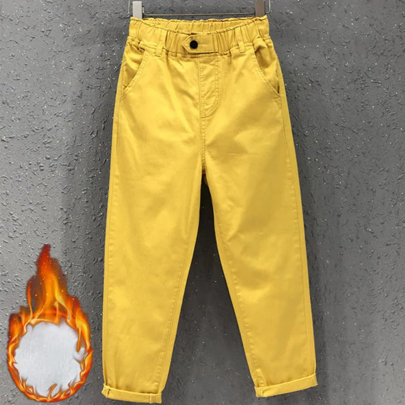 5XL 6XL Korean Winter Autumn Women's Harem Pants Casual Cotton Fleece Jeans Elastic Waist Black Warm Denim Capri Pants for Women
5XL 6XL Korean Winter Autumn Women's Harem Pants Casual Cotton Fleece Jeans Elastic Waist Black Warm Denim Capri Pants for Women