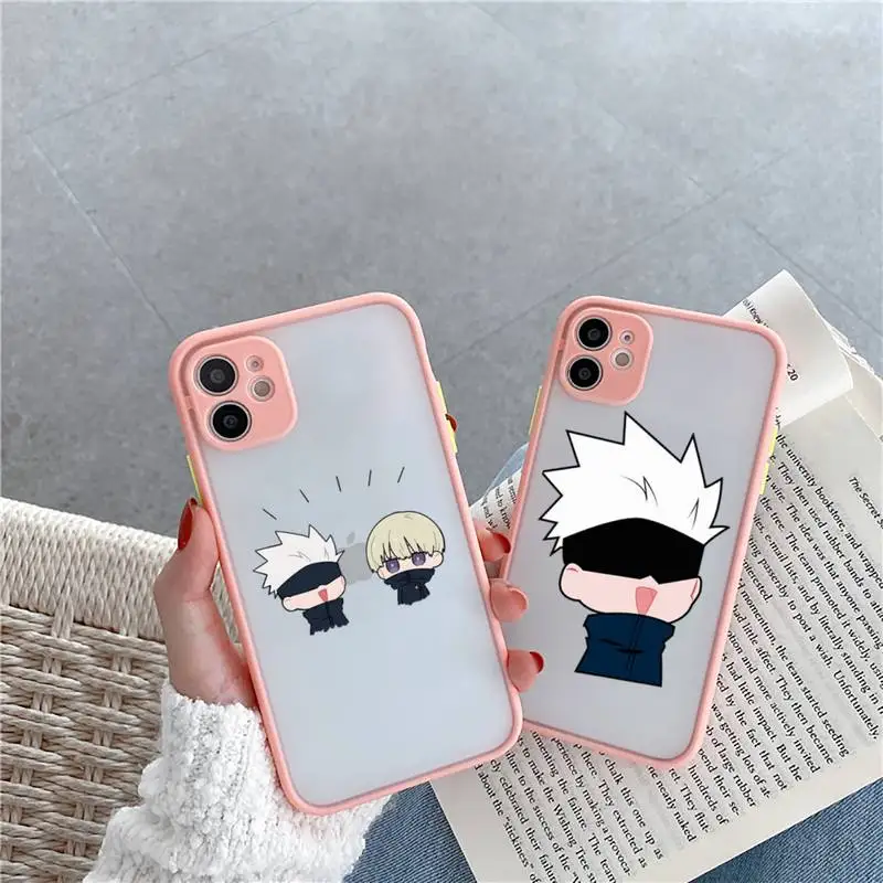 Jujutsu Kaisen Satoru Gojo anime Phone Case For iPhone 12 11 Mini Pro XR XS Max 7 8 Plus X Matte transparent Pink Back Cover
Jujutsu Kaisen Satoru Gojo anime Phone Case For iPhone 12 11 Mini Pro XR XS Max 7 8 Plus X Matte transparent Pink Back Cover
