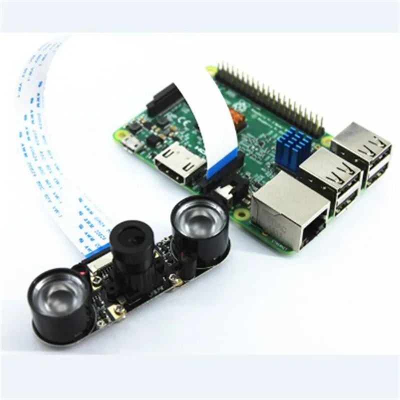 Raspberry Pi 3 Night Vision Fisheye Camera 5MP OV5647 72 Degree Focal Adjustable Camera for Raspberry Pi 3 Model B Plus
Raspberry Pi 3 Night Vision Fisheye Camera 5MP OV5647 72 Degree Focal Adjustable Camera for Raspberry Pi 3 Model B Plus