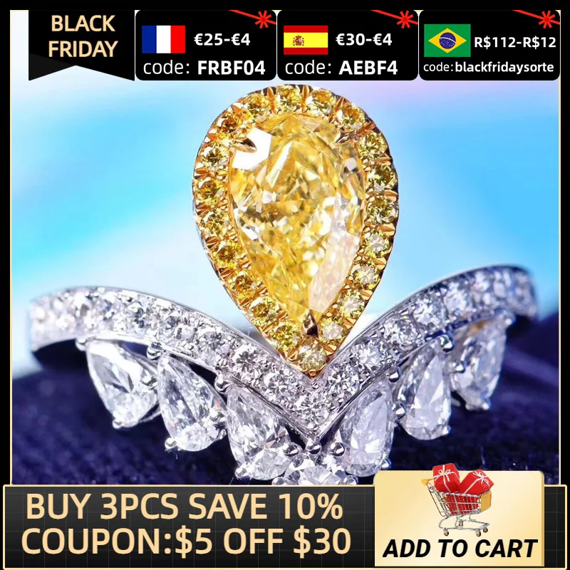 2021 New Vintage Yellow Color Pear 925 Sterling Silver Engagement Ring Open For Women Anniversary Gift Jewelry Wholesale R6054
2021 New Vintage Yellow Color Pear 925 Sterling Silver Engagement Ring Open For Women Anniversary Gift Jewelry Wholesale R6054