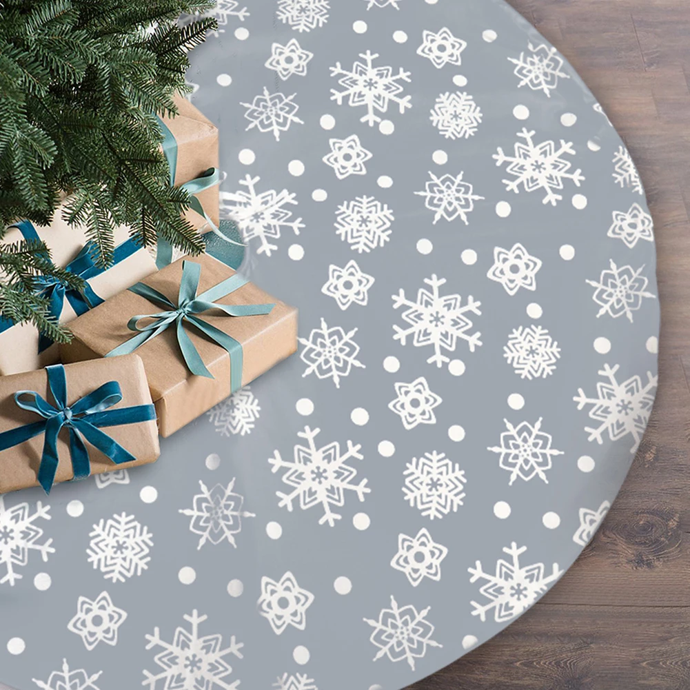122cm Christmas Tree Skirt Snowflake Pattern Xmas Tree Apron Round Carpet Doormat Floor Mat 2022 New Year Decoration
122cm Christmas Tree Skirt Snowflake Pattern Xmas Tree Apron Round Carpet Doormat Floor Mat 2022 New Year Decoration