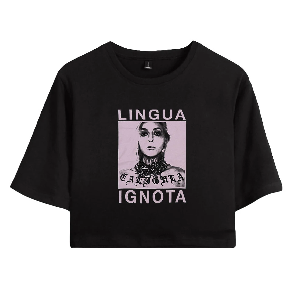 Lingua Ignota Tshirt Female Navel Short Sleeve Crop Top Harajuku Streetwear Women Tshirt Fashion Clothes
Lingua Ignota Tshirt Female Navel Short Sleeve Crop Top Harajuku Streetwear Women Tshirt Fashion Clothes