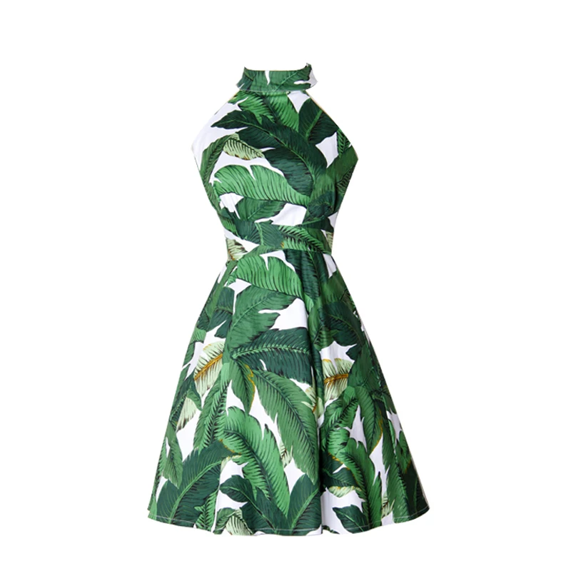 Women Summer Fashion Casual Retro Green Leaf Printing Dress Lady's Plus Size 3XS-10XL Sexy Halter Vintage A Line Mini Dresses
Women Summer Fashion Casual Retro Green Leaf Printing Dress Lady's Plus Size 3XS-10XL Sexy Halter Vintage A Line Mini Dresses