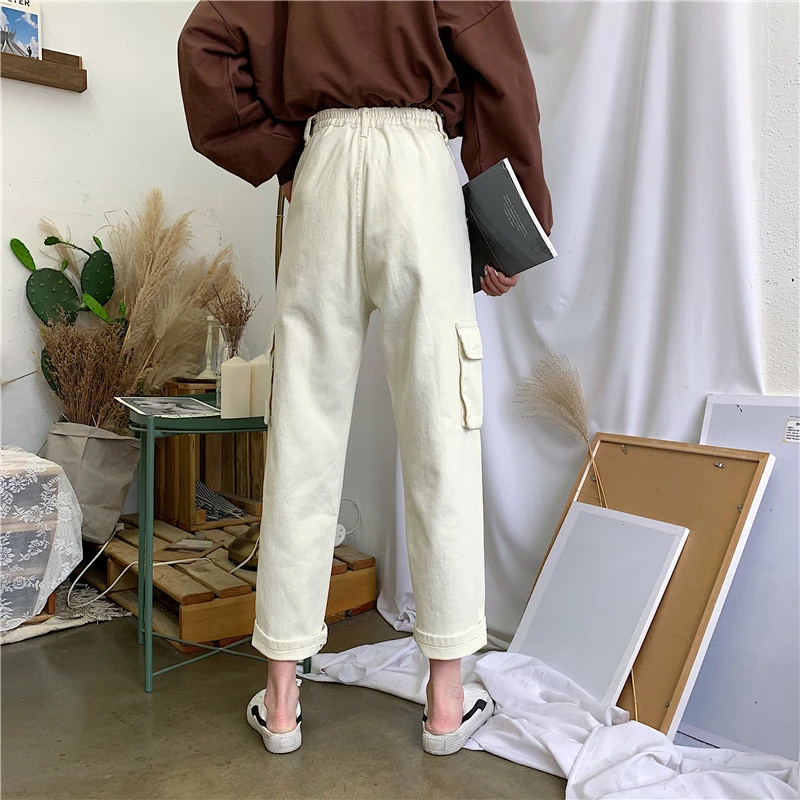 Jeans Women Streetwear High Waist Loose Cargo Jean Pockets BF Casual Ladies Denim Trousers Harajuku Ulzzang Students Simple Chic
Jeans Women Streetwear High Waist Loose Cargo Jean Pockets BF Casual Ladies Denim Trousers Harajuku Ulzzang Students Simple Chic