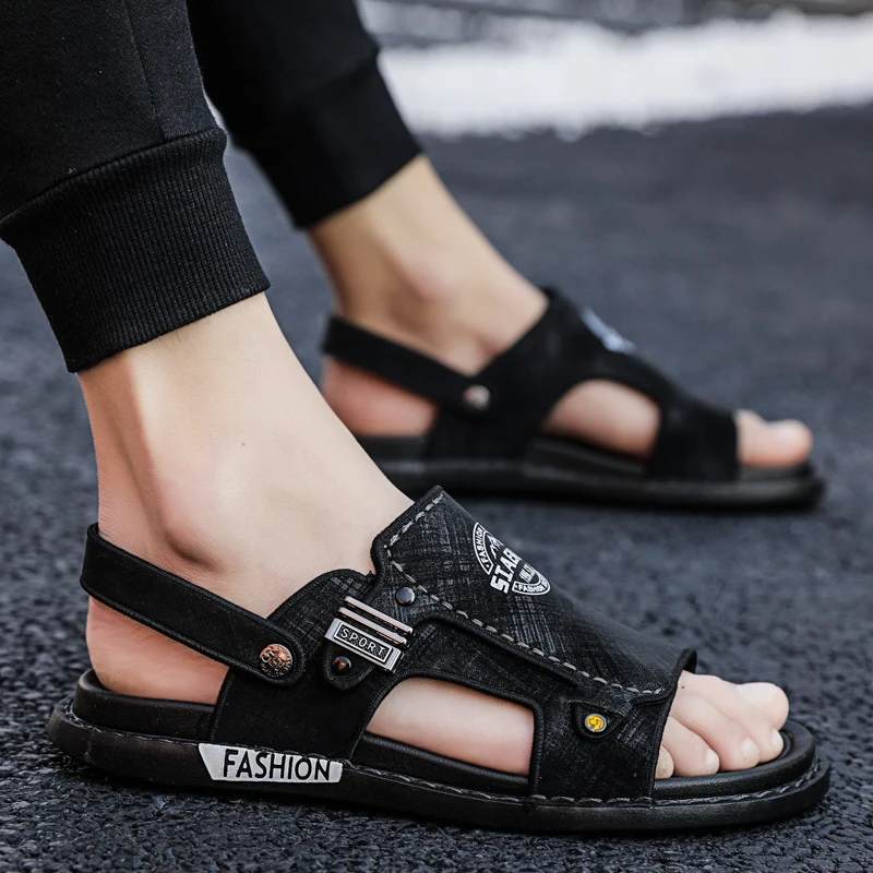Summer PU Men Sandals Buckle Strap Men's Summer Shoes Fashion Male Casual Outdoor Beach Slippers Shoes Sandalia Masculina 39-44
Summer PU Men Sandals Buckle Strap Men's Summer Shoes Fashion Male Casual Outdoor Beach Slippers Shoes Sandalia Masculina 39-44