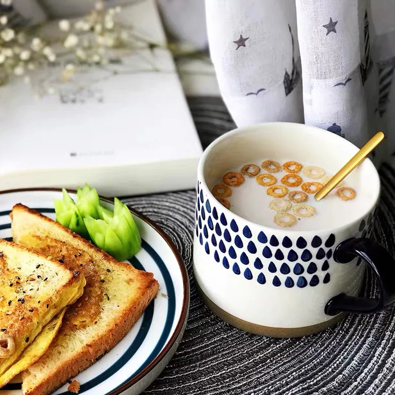 Кружка для кофе на завтрак в скандинавском стиле, 450 мл 
Кружка для кофе на завтрак в скандинавском стиле, 450 мл