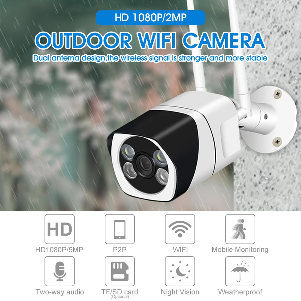 Home Security Camera 1080P Plug-in with IP66 Waterproof, Night Vision, Motion Detection, 2-Way Audio
Home Security Camera 1080P Plug-in with IP66 Waterproof, Night Vision, Motion Detection, 2-Way Audio