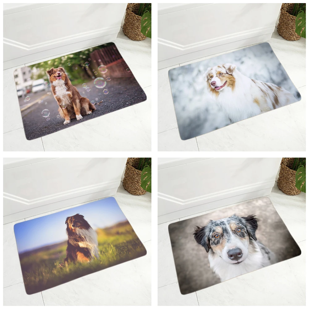 Australian Shepherd Dog Flannel Carpet Floor Mat for Hallway Bedroom Door Rug Non-Slip Decor Pet Animal Doormat 40x60cm
Australian Shepherd Dog Flannel Carpet Floor Mat for Hallway Bedroom Door Rug Non-Slip Decor Pet Animal Doormat 40x60cm