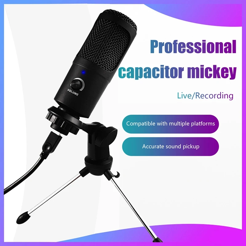 USB Condenser Microphone Professional Microphone for PC Laptop Singing Gaming Streaming Recording Studio YouTube
USB Condenser Microphone Professional Microphone for PC Laptop Singing Gaming Streaming Recording Studio YouTube