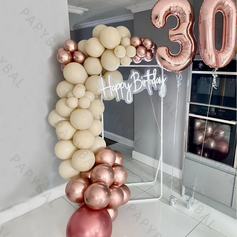 

20/30/40/50 Number 32inch Birthday Balloons Chrome Rose Gold Balloon Arch Garland Kit Adult Birthday Party Decoration Globos