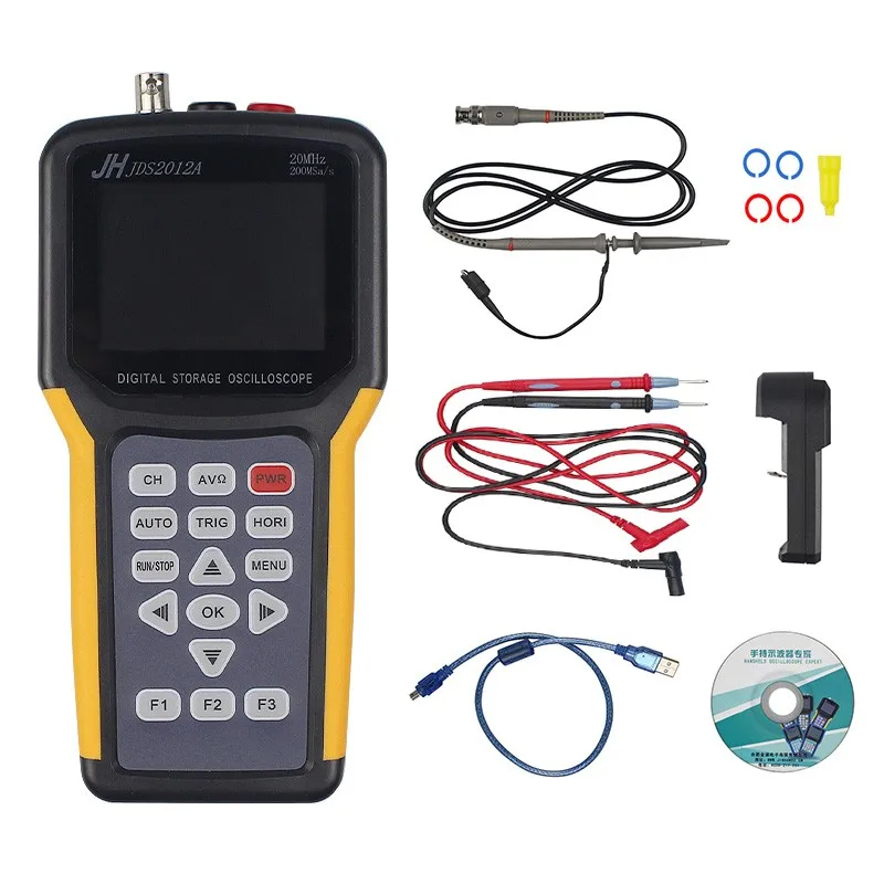 200MSa/S 20MHz Multimeter Handheld Oscilloscope Waveform Generator TFT LCD Display Test Meter 2K Storage Depth For Car Repairing
200MSa/S 20MHz Multimeter Handheld Oscilloscope Waveform Generator TFT LCD Display Test Meter 2K Storage Depth For Car Repairing