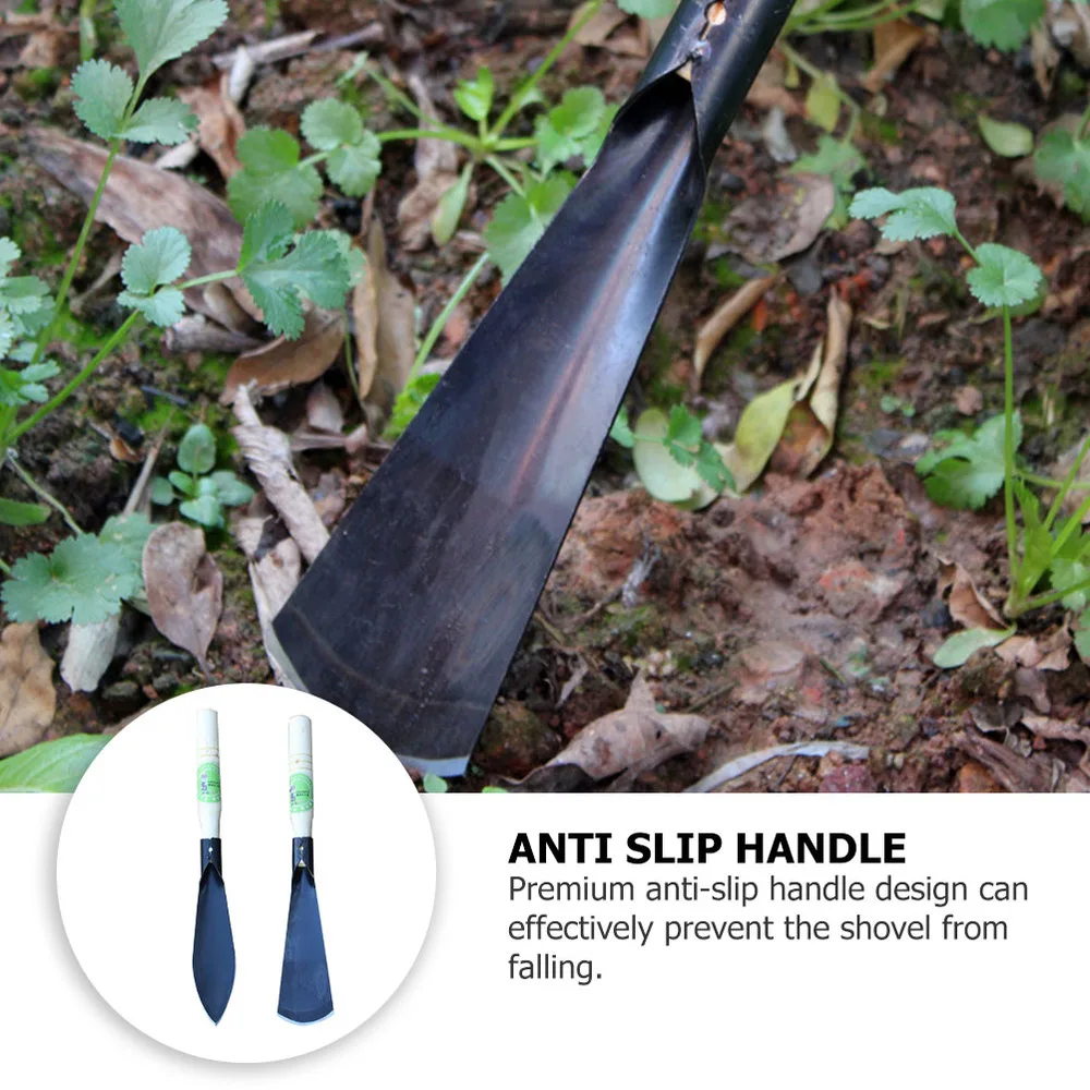 2pcs Mini Garden Planting Tools Plant Gardening Shovels with Wooden Handle