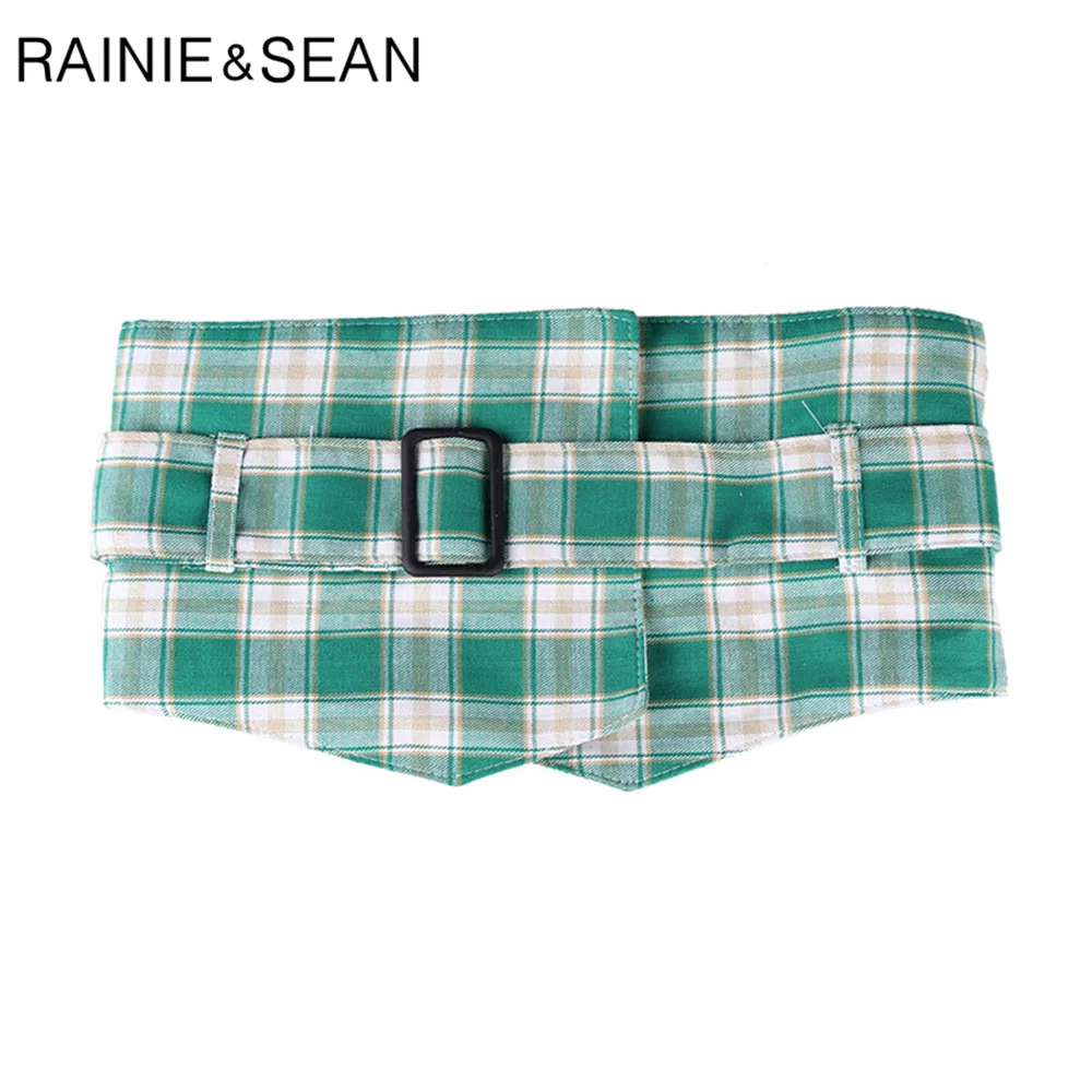 RAINIE SEAN Green Plaid Women Belt Fashion Cummerbunds Casual Ladies Wide High Waist Belt Female Belt for Dresses
RAINIE SEAN Green Plaid Women Belt Fashion Cummerbunds Casual Ladies Wide High Waist Belt Female Belt for Dresses