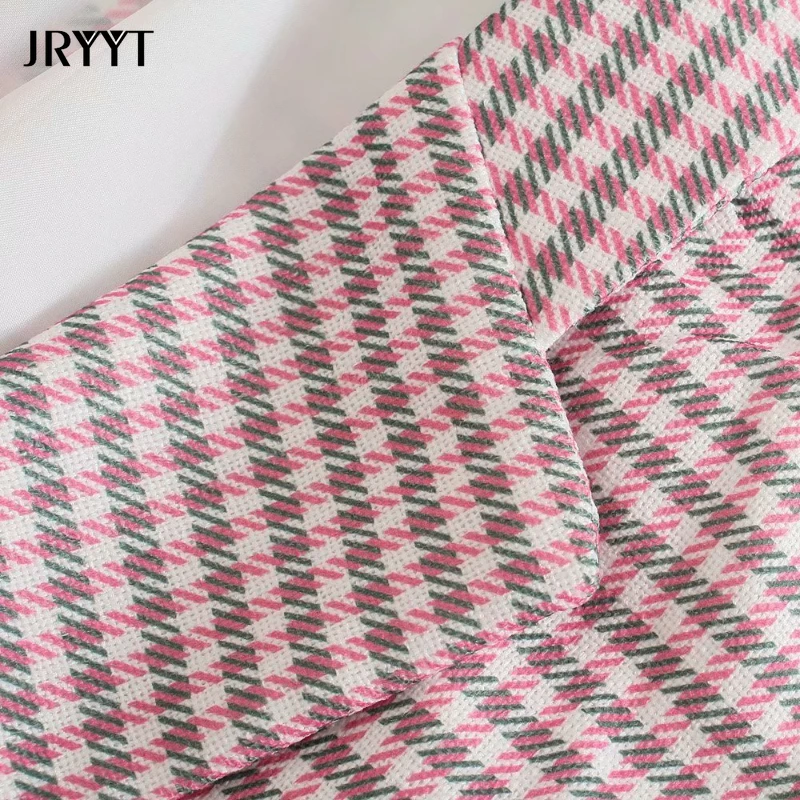 Women's Casual Single-Breasted Houndstooth Pink Blazer Long Sleeve Slim Fit Plaid Suit Jacket High Street Girls Coat Autumn 
Women's Casual Single-Breasted Houndstooth Pink Blazer Long Sleeve Slim Fit Plaid Suit Jacket High Street Girls Coat Autumn