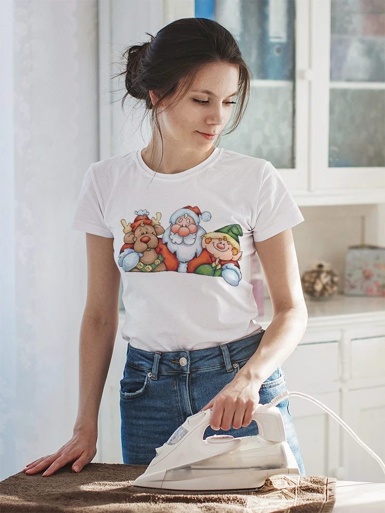 Cartoon Christmas T Shirt Design Family Look White Top Vintage 90s Clothing Brazil Comfort Basic Casual Short Sleeve Hipster
Cartoon Christmas T Shirt Design Family Look White Top Vintage 90s Clothing Brazil Comfort Basic Casual Short Sleeve Hipster