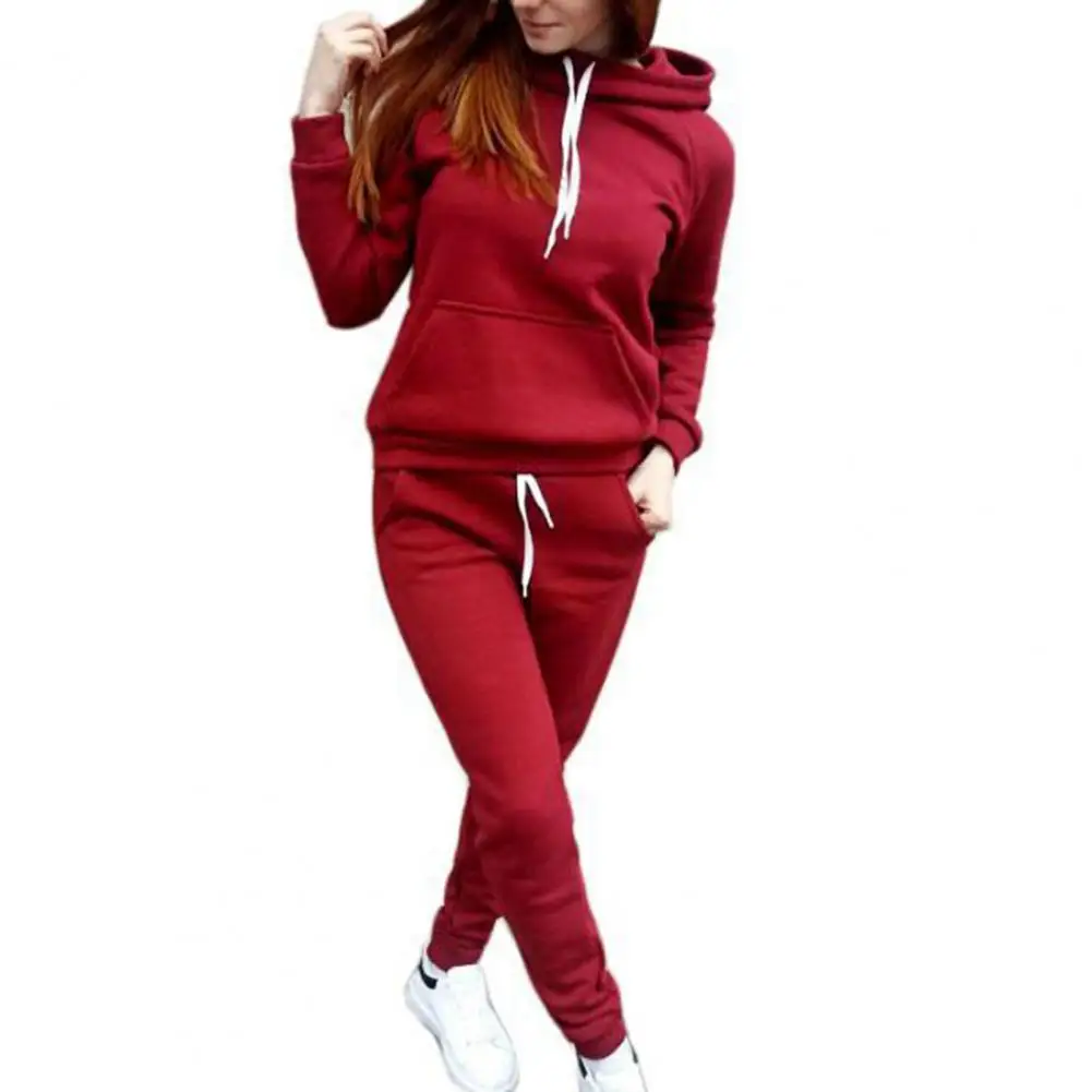 Long Sleeve High Waist Women Outfit Two Piece Solid Color Drawstring Hooded Sweatshirt Pants Set Streetwear
Long Sleeve High Waist Women Outfit Two Piece Solid Color Drawstring Hooded Sweatshirt Pants Set Streetwear