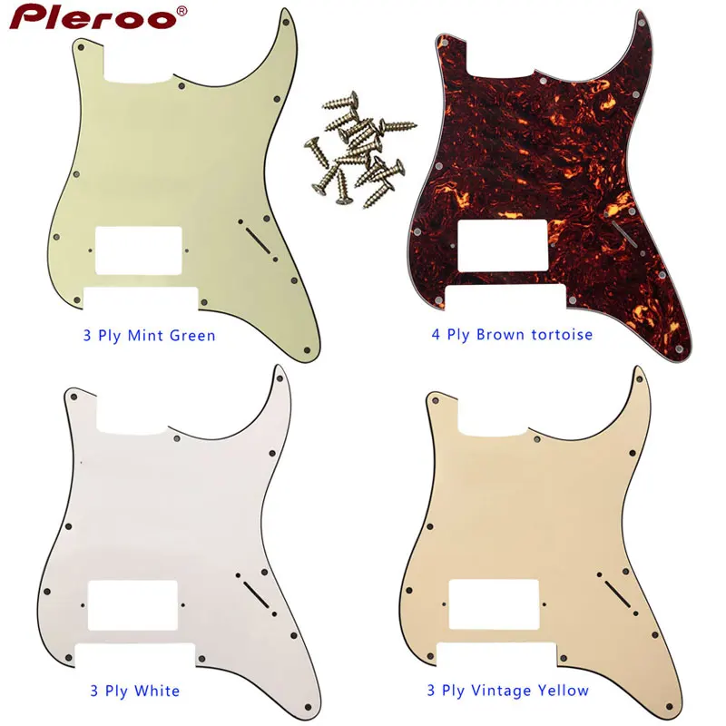Custom Pleroo Guitar Pickguard-For US 11 Screw Holes With Floyd Rose Tremolo Bridge PAF Humbucker H Pickguard No Control Knob
Custom Pleroo Guitar Pickguard-For US 11 Screw Holes With Floyd Rose Tremolo Bridge PAF Humbucker H Pickguard No Control Knob