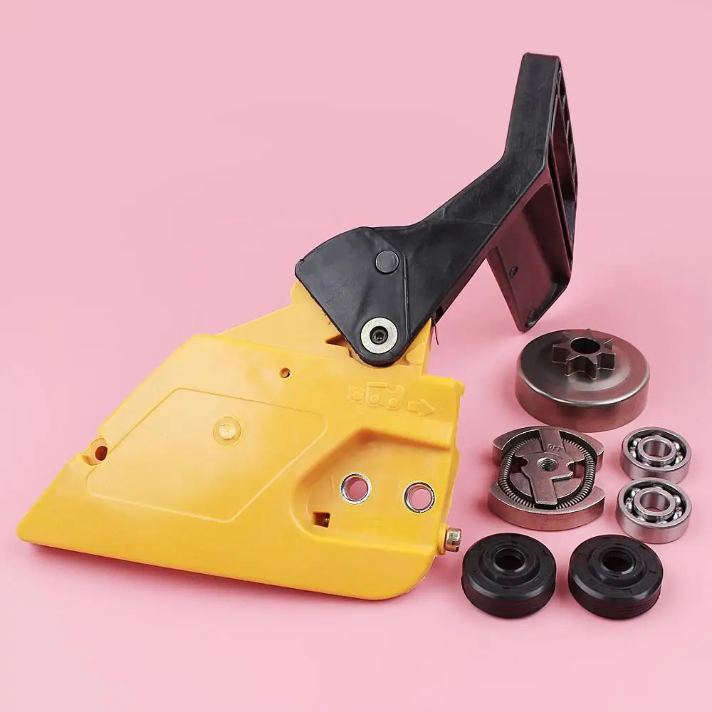 Chain Brake Handle Cover Assy For Partner 350 351 Chainsaw w Crank Bearing Oil Seal .325" pitch, 7 teeth Clutch Drum
Chain Brake Handle Cover Assy For Partner 350 351 Chainsaw w Crank Bearing Oil Seal .325" pitch, 7 teeth Clutch Drum