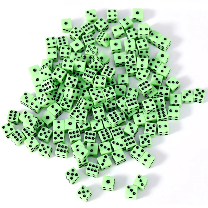 100 Pcs/lot 8mm Square Point Dice Puzzle Game Send Children 6 Sided Dice DIY Game Accessory Yellow/White/Green/Red Optional
100 Pcs/lot 8mm Square Point Dice Puzzle Game Send Children 6 Sided Dice DIY Game Accessory Yellow/White/Green/Red Optional
