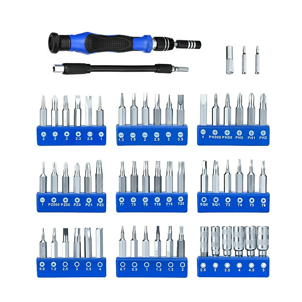 60 in 1 Screwdriver Set Multi-function Precision Screwdriver Bit Set for Mobile Phone PC Repair Device Hand Tools Kits Torx Hex 
60 in 1 Screwdriver Set Multi-function Precision Screwdriver Bit Set for Mobile Phone PC Repair Device Hand Tools Kits Torx Hex